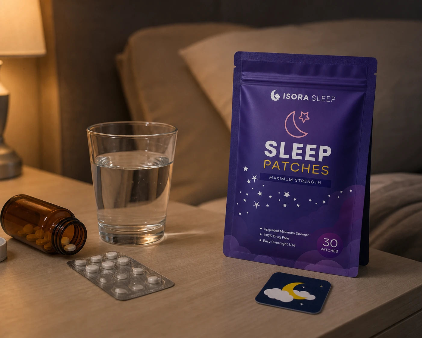 Sömntabletter bredvid Isora Sleep Patches