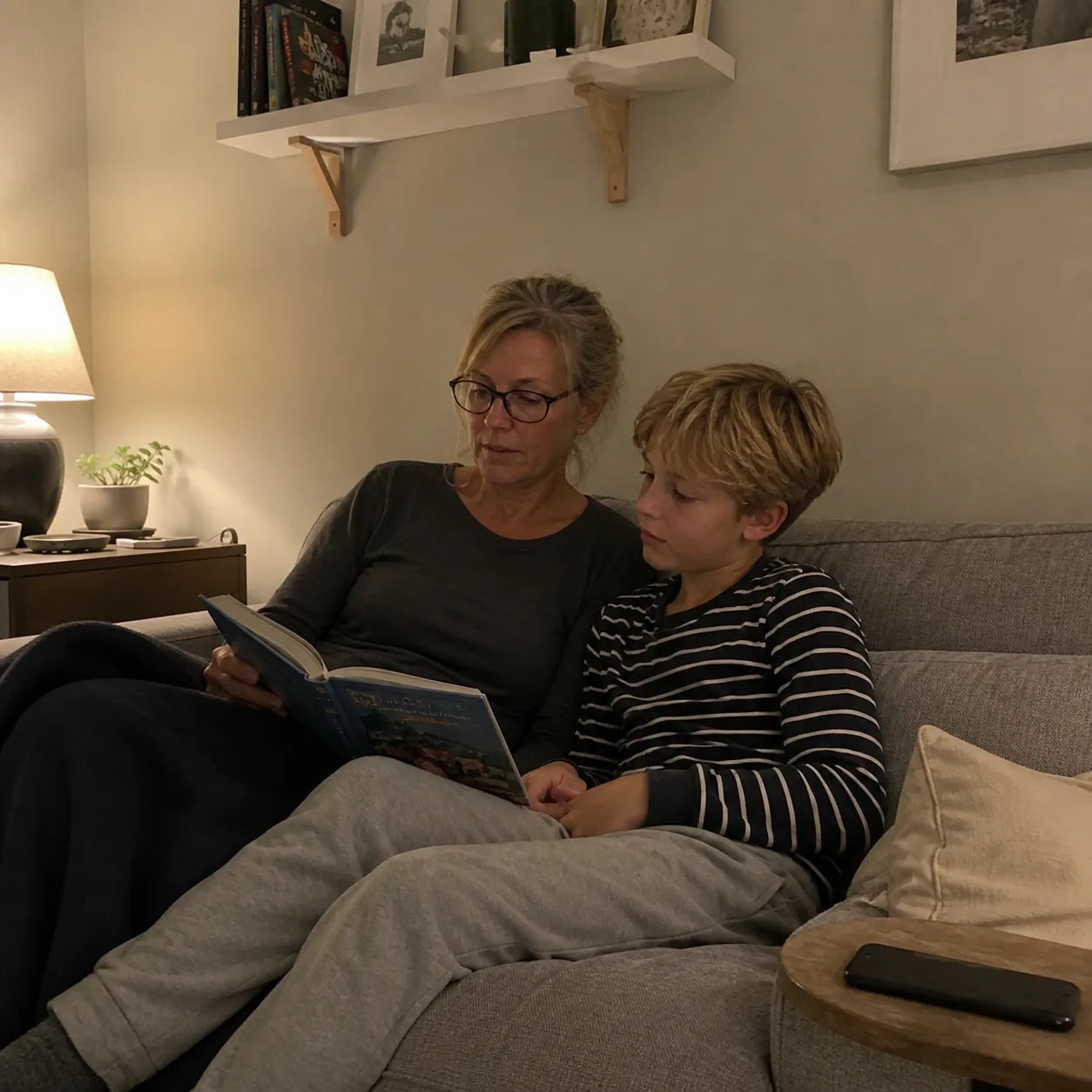 Nedvarvning med bok och undanlagd telefon en timme före läggdags